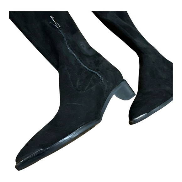 Marc Fisher Black Over the Knee Boots with Suede Finish - Picture 4 of 4
